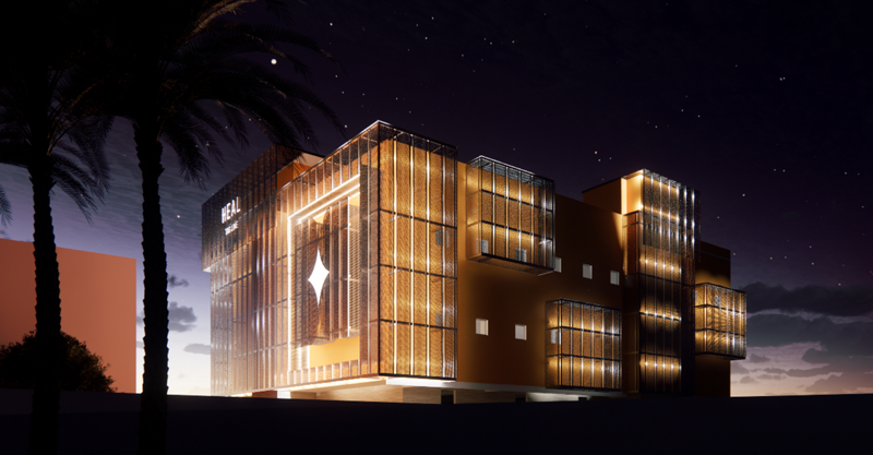 Hillside villa exterior